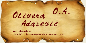 Olivera Adašević vizit kartica